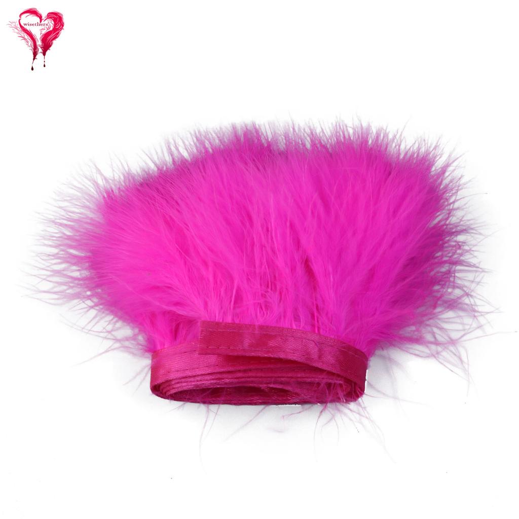 Turkey Marabou Feather 1 Meter Fancy Soft Fluffy Dyed Colorful Ribbon Lace Trim 6-8 CM Party Dress Garment Decoration Fringe