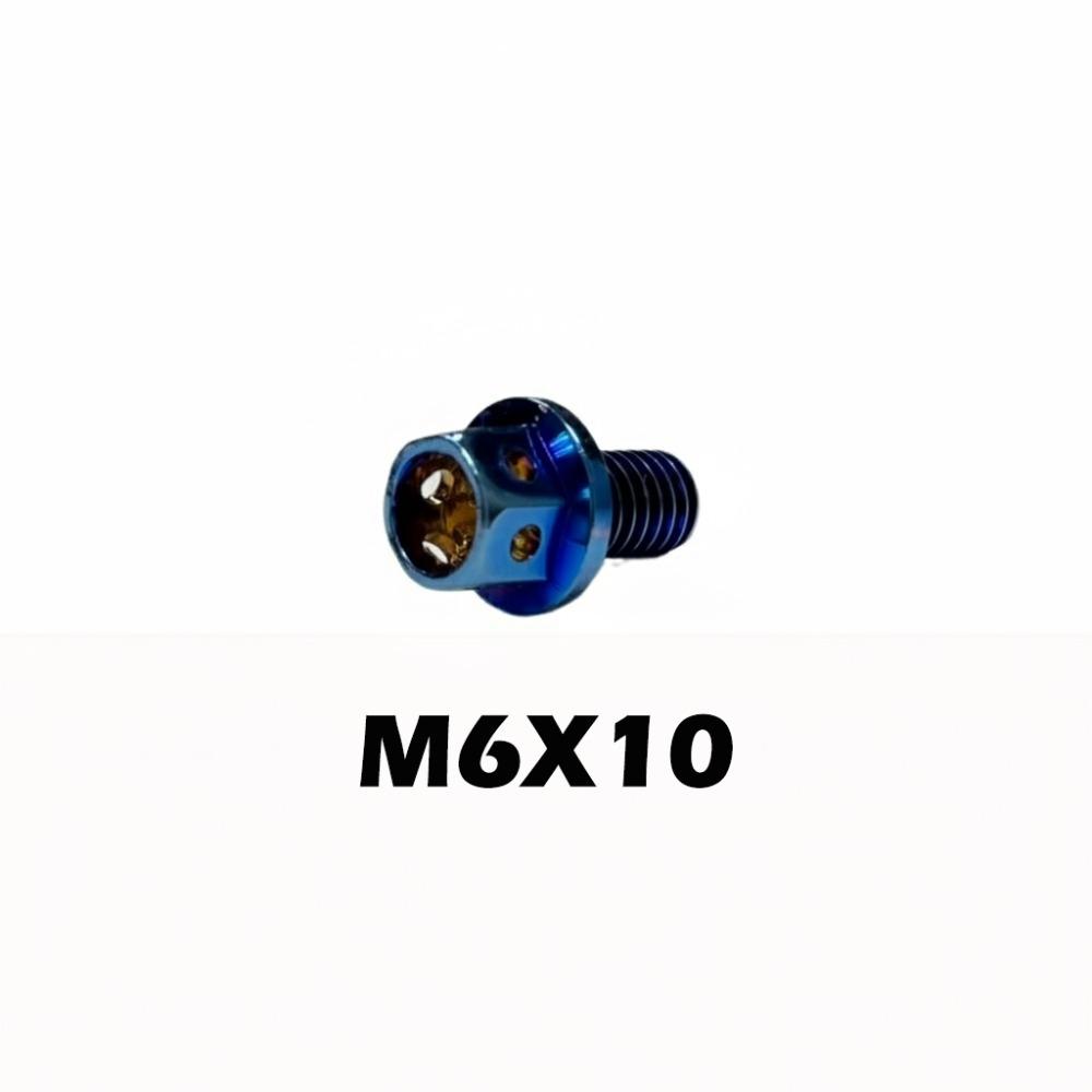 M6 Titanium Flange 10/15/20/25/30/35/40/45/50/60 Hex Head Bolts Hex Head Screws  Motorcycle