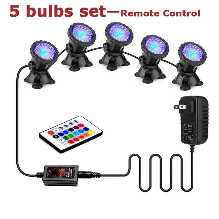 1-6 комплектов лампочек светодиодный подводный светильник IP68 RGB лампа подводный точечный светильник с дистанционным управлением для бассейна фонтаны пруд аквариум