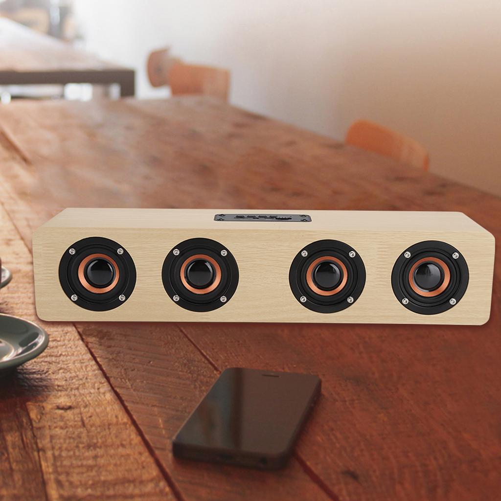 12 Вт W8 Деревянный Bluetooth Звук Tyrant TV Динамик Поддержка Plug In Card FM Прием Голоса
