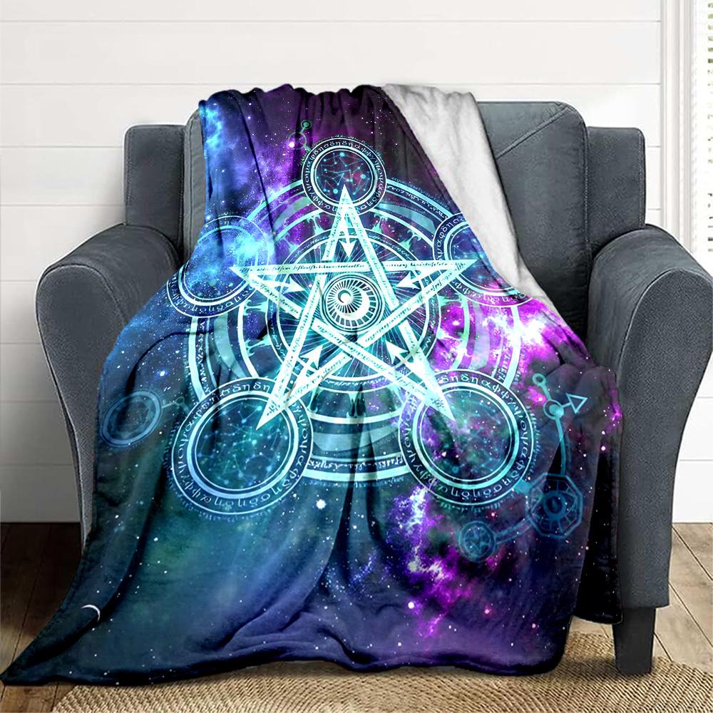 1PC Cosmic Symbols Blanket, Throw For Sofa, Bed, Travel, Printing Blanket With Soft And Warm Fabric yy250918184