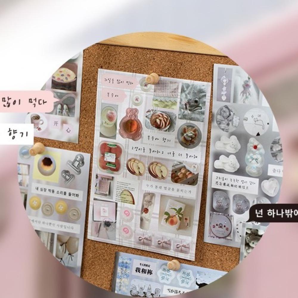 20 шт. Ретро блокноты для заметок Материальные наклейки MINKYS Бумага для украшения скрапбукинга Декор для фотоальбома