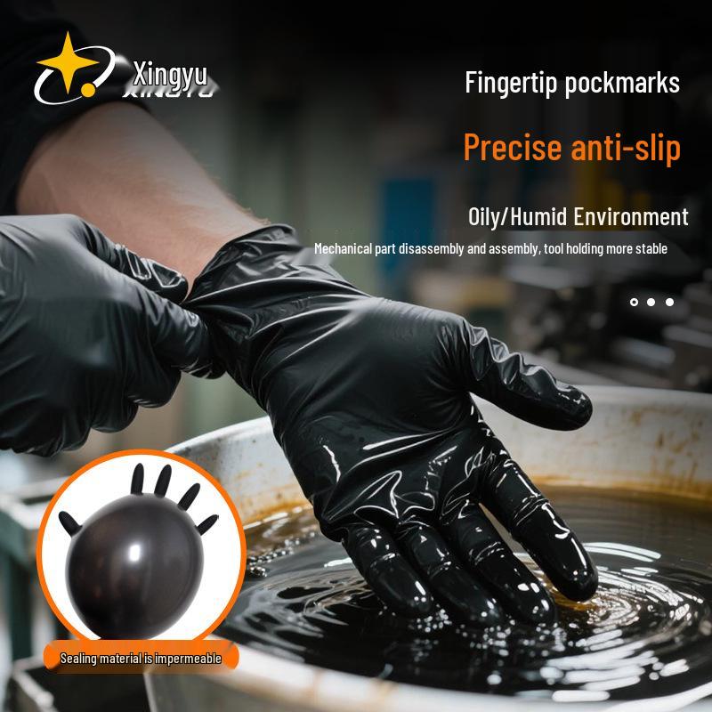 Star Universe FJ3500 Extra Long Durable Nitrile Gloves for Dishwashing, Household Chores, and Food Contact