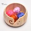 Персонализированная чаша для пряжи для вязания крючком, индивидуальный деревянный держатель для вязания крючком с крышкой, многофункциональный органайзер для хранения поделок, подарки ручной работы для