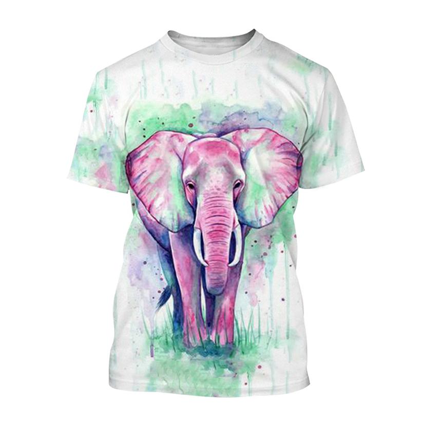 Новые забавные детские футболки с 3d принтом слона, летняя распродажа, детская повседневная футболка с короткими рукавами, толстовки
