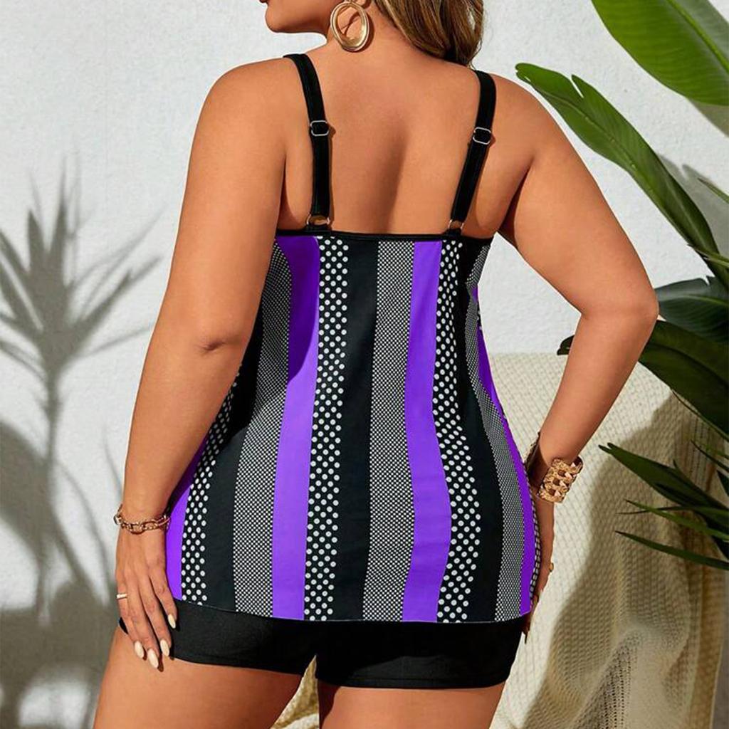 Женский бикини-комплект из двух частей, купальник больших размеров с раздельными чашечками