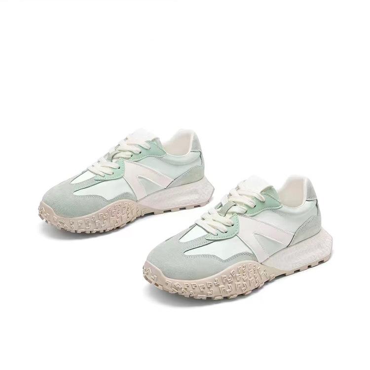 Ретро атласные кроссовки Форрест Гамп женские весна-лето 2025 универсальные новые студенческие дышащие с мягкой подошвой немецкие тренировочные повседневные кроссовки женские