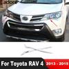 Для Toyota RAV4 RAV 4 2013 2014 2015 Хромированная Накладка на Переднюю Фару Ресничка Световой Блок Фары Полоска на Веко Автоаксессуары