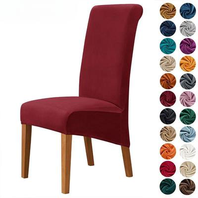 Чехол для стула с высокой спинкой из бархата Silver Fox Velvet Velvet Fabric Elastic Home Hotel Dining Chair