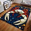 Fantasy Starry Sky Crab Print Cartoon Carpet Kids Play Rug for Playroom, Soft Non-Slip Kids Rug Carpet for Boy Girl Bedroom Gift