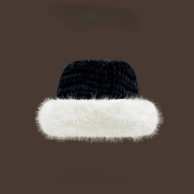 Зимняя плюшевая женская шапка из меха лисы, утолщенная, теплая, пушистая, рыболовная шапка