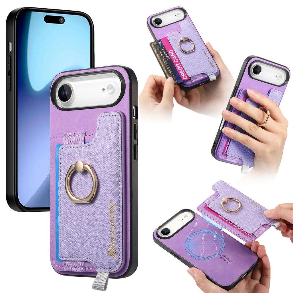 For iPhone Air Case 2 in 1 Magnetic Detachable Card Holder Leather Back Cover
