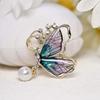 Imitation Pearl Brooches Dragonfly/Butterfly Shaped Jewelry Pin Badge Pin  Clothing Accessories