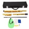 C Flute 16 Keys Closed Hole Cupronickel Flute Instrument with Split E Key for Beginner Student Adult