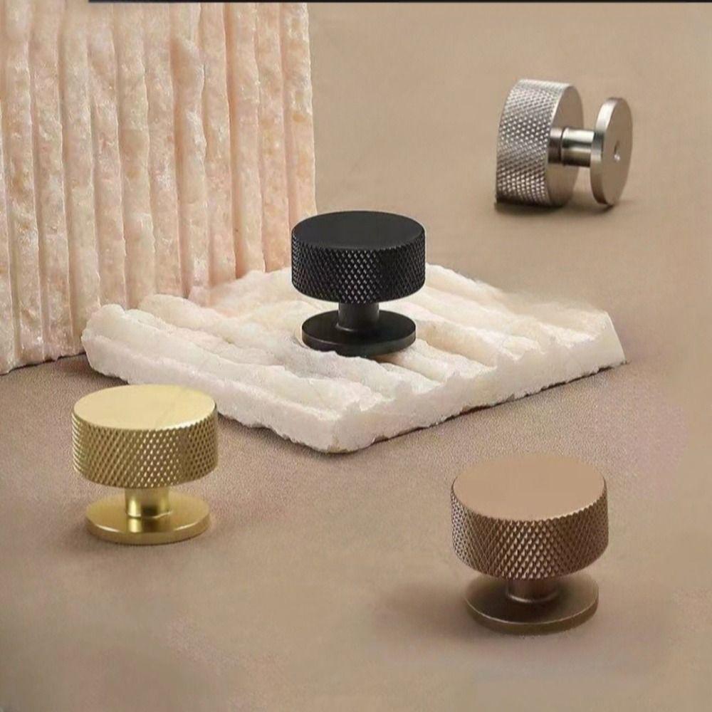 Круглая мебельная ручка с насечкой, простая ручка для шкафа, для дома