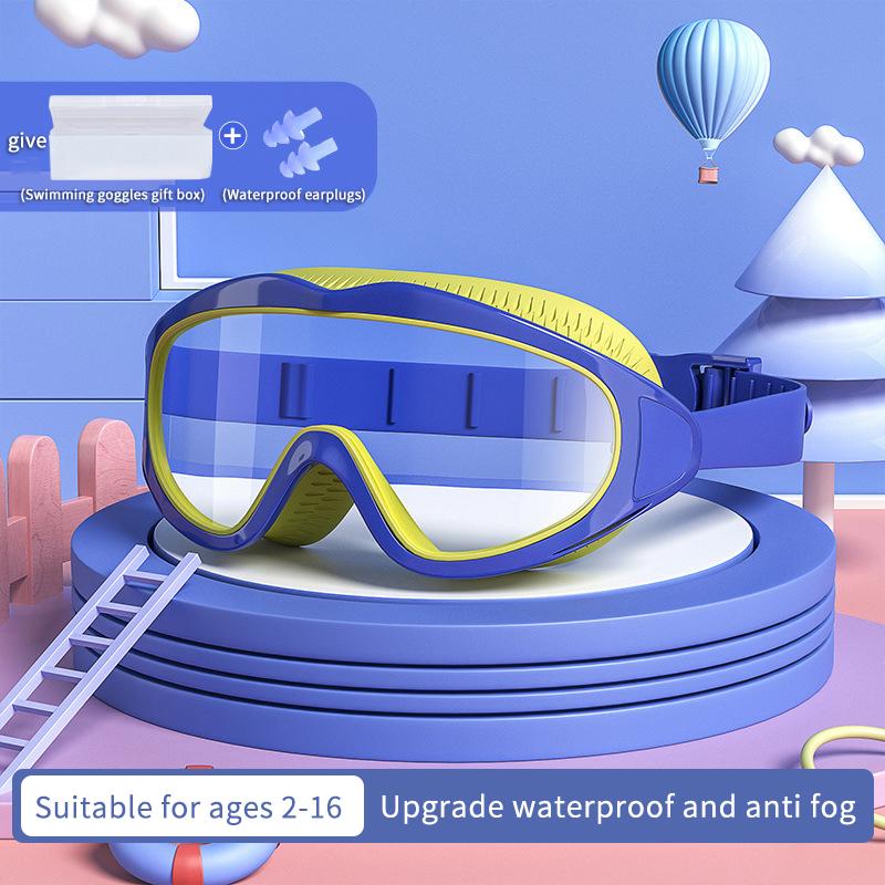 1Pcs Boys Girls Professional Diving Goggles Glasses Children Swimming Goggles Caps Waterproof Anti-fog Big Box