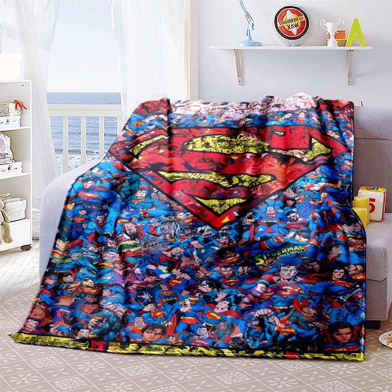 High-definition Superman Flannel Blanket, Lightweight and Breathable Polyester Blanket - Q