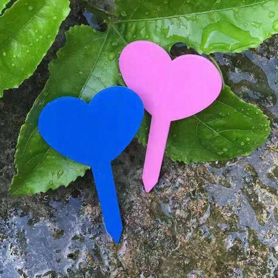100 шт. Бирки для растений в форме сердца, водонепроницаемые садовые этикетки, многоразовые пластиковые маркеры для растений для цветочных горшков, клумб, травяных садов