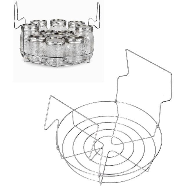 Stainless Steel Canning Rack, Water Bath Canning Rack Anti Scalding Anti Rust Save Time for Spherical Tanks for Mason Jars