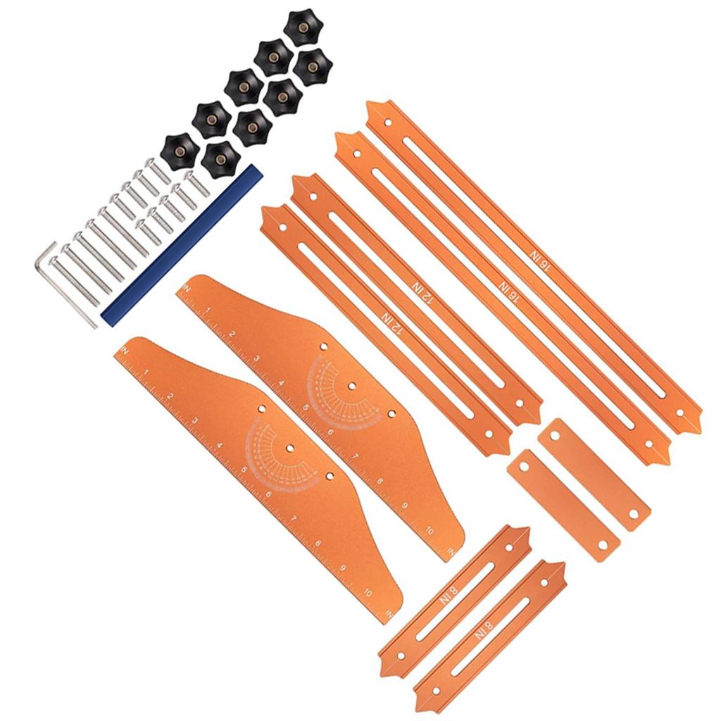 Шаблон для ступеней лестницы, приспособление для измерения из алюминиевого сплава, регулируемый скользящий установщик с футляром