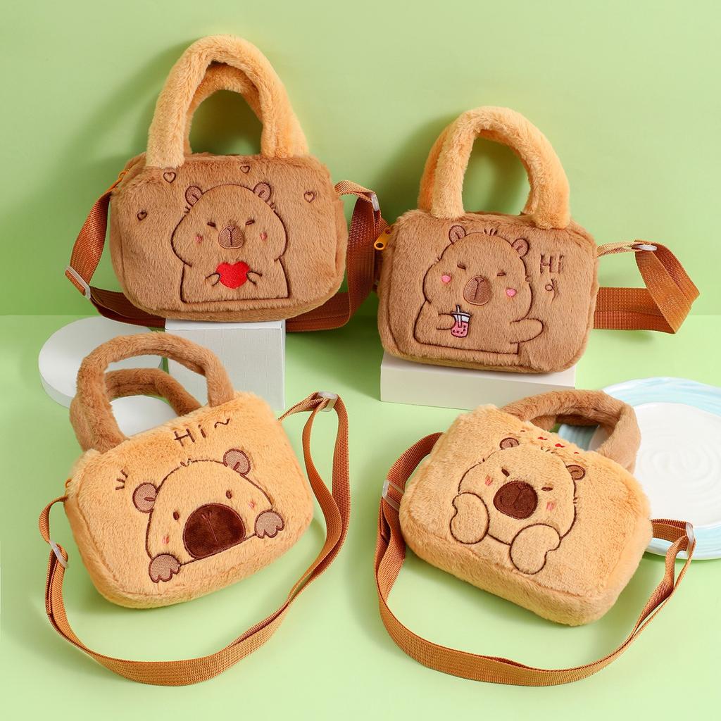 Мультяшная плюшевая сумка через плечо для детей, милая сумка-мессенджер для девочек в детском саду