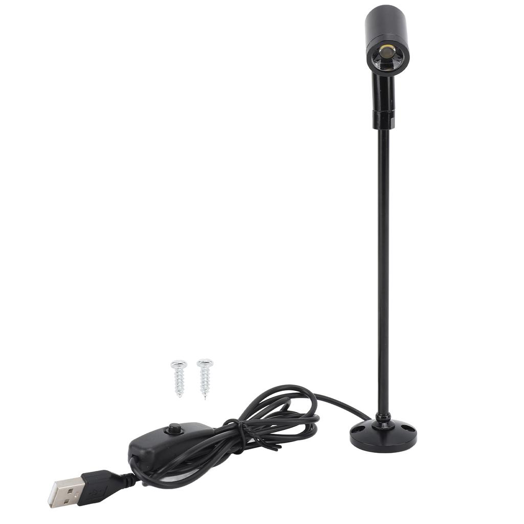 Standing Cabinet Spotlight LED Jewelry Display Spotlight Standing USB Powered Aluminium Mini Spotlight Lamp for Arts