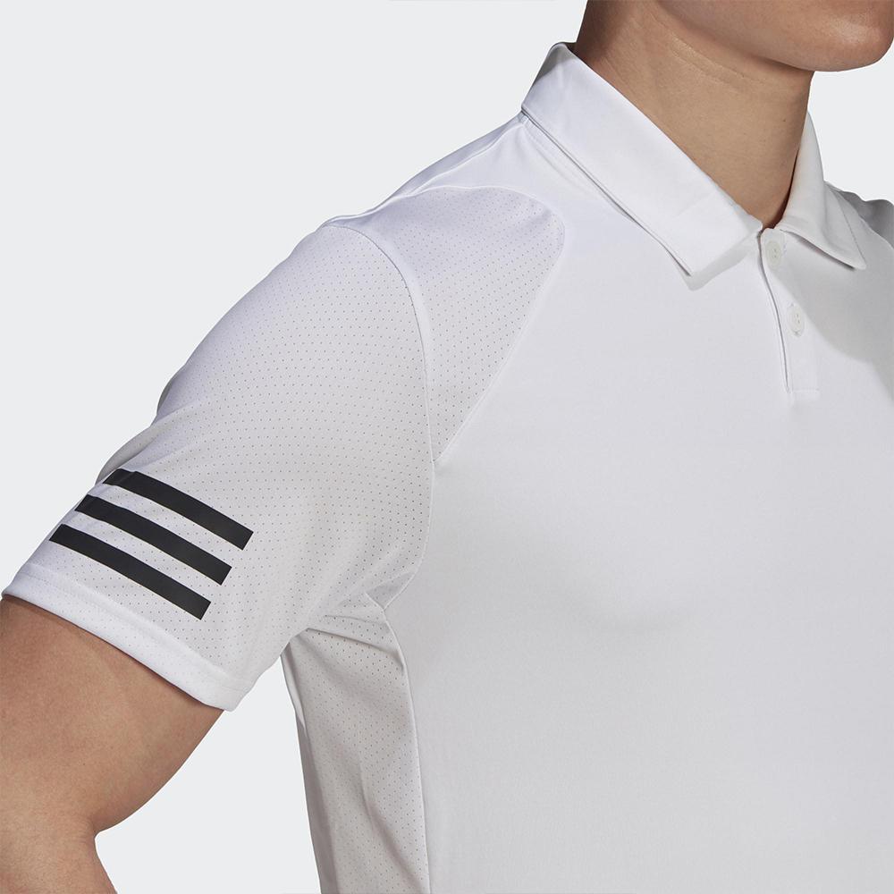 adidas Club 3S Удобная дышащая влагоотводящая рубашка поло с коротким рукавом Мужские рубашки поло Белого цвета GL5416