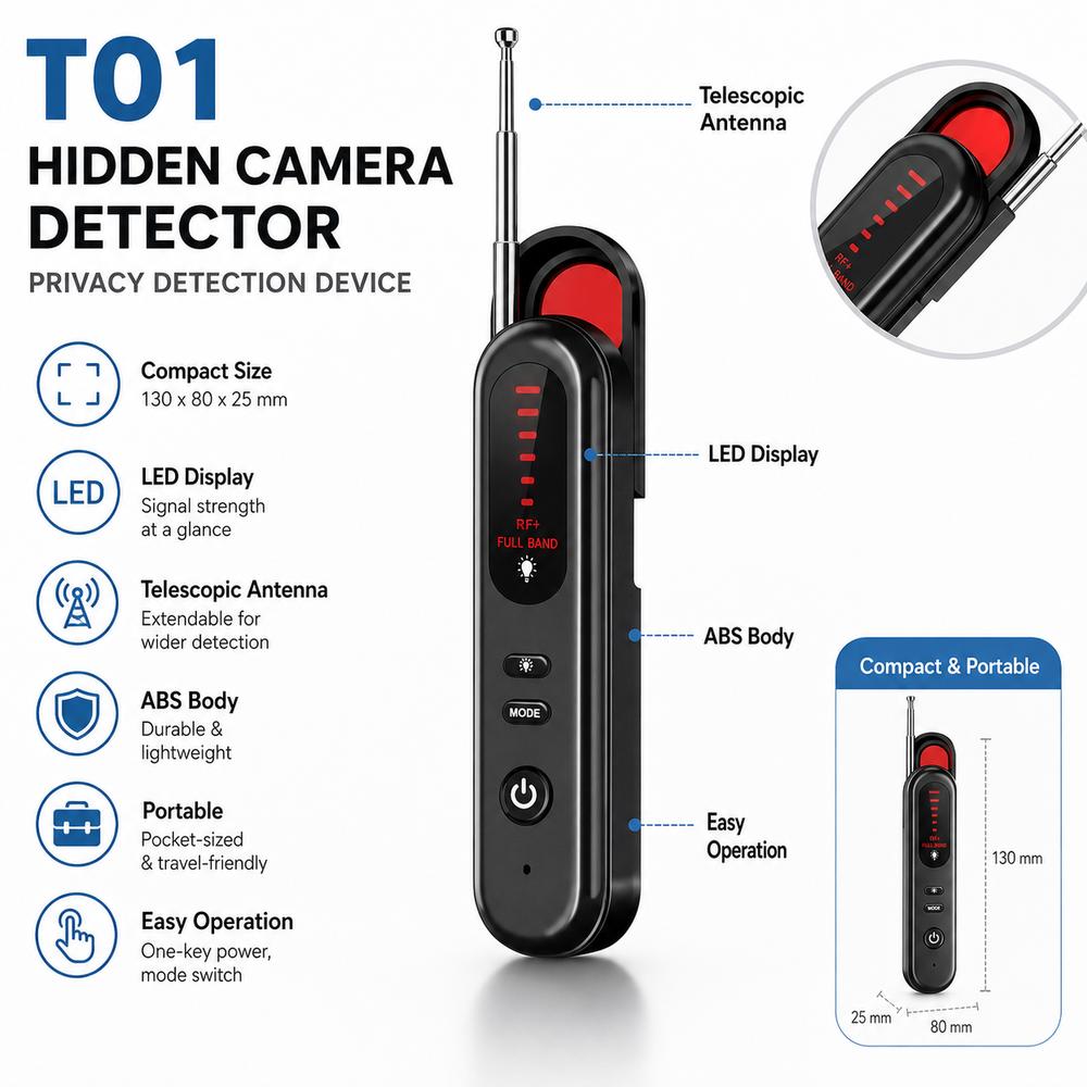 Portable Tracker Detector Infrared Scanning Surveillance Detector  For Security Checking