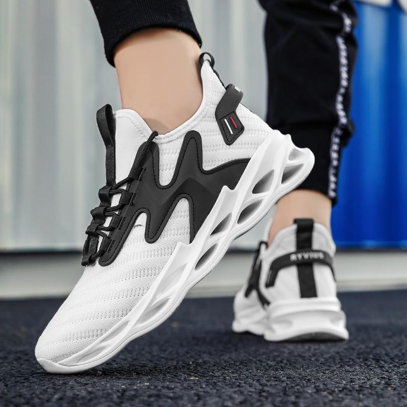 Fashion Green Mens Athletic Shoes Running Sneakers Breathable Mesh Comfortable Walking Shoe Non Slip Sports Shoes for Women Gym Training