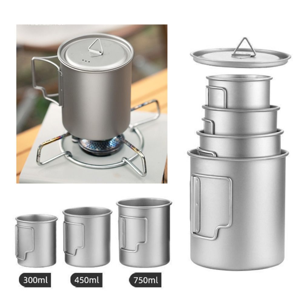 300ML/450ML/750ML Outdoor Water Cup Titanium Camping Picnic Mug Portable Beer Cup Camping