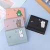 1Pc Women Short Cute Small Wallets Student Triple Fold Card Holder Girl Id Bag Card Holder Coin Purse Wallets Cartoon Bag