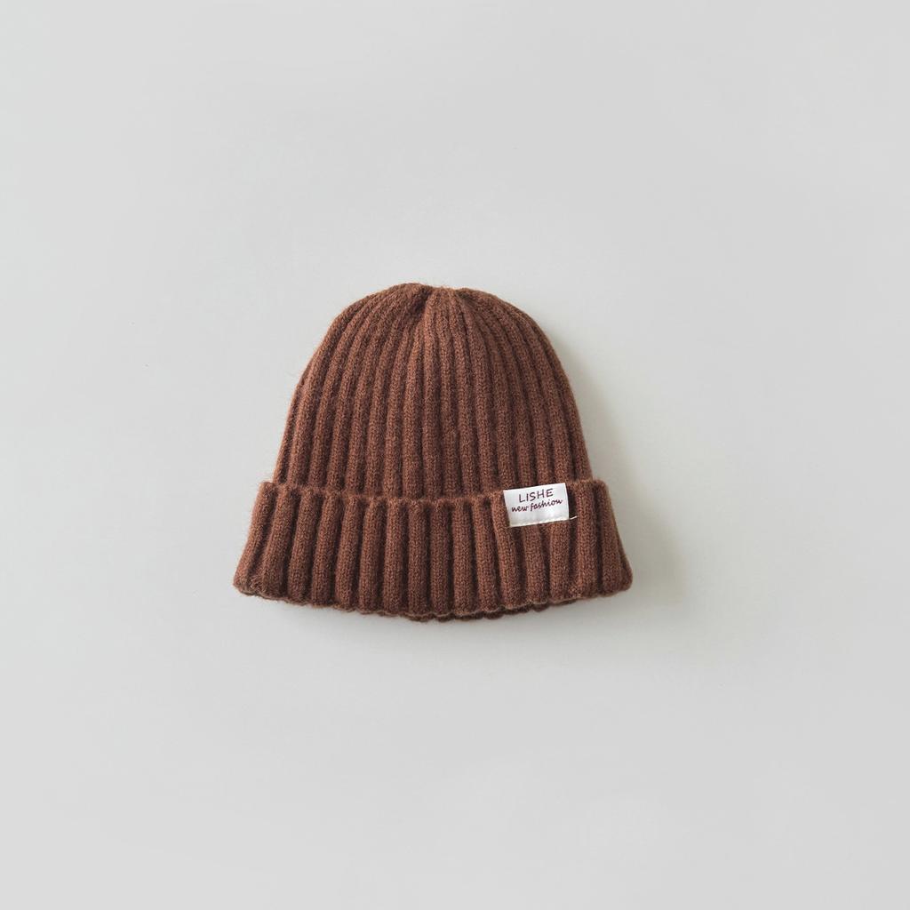 1 шт., теплая пушистая шапка-бини на осень-зиму для маленьких детей, шикарная вязаная шапочка в стиле ретро карамельного цвета, утолщенная теплая вязаная шапка для малышей
