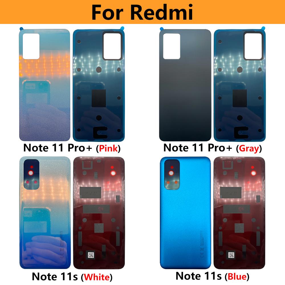 Стекло задней двери аккумулятора, замена задней части корпуса для Redmi Note 11 Pro 5G 11S 11 Pro Plus 11