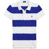 Polo Лого Поло в полоску с цветными блоками и коротким рукавом Женские топы Синий 211943043-009