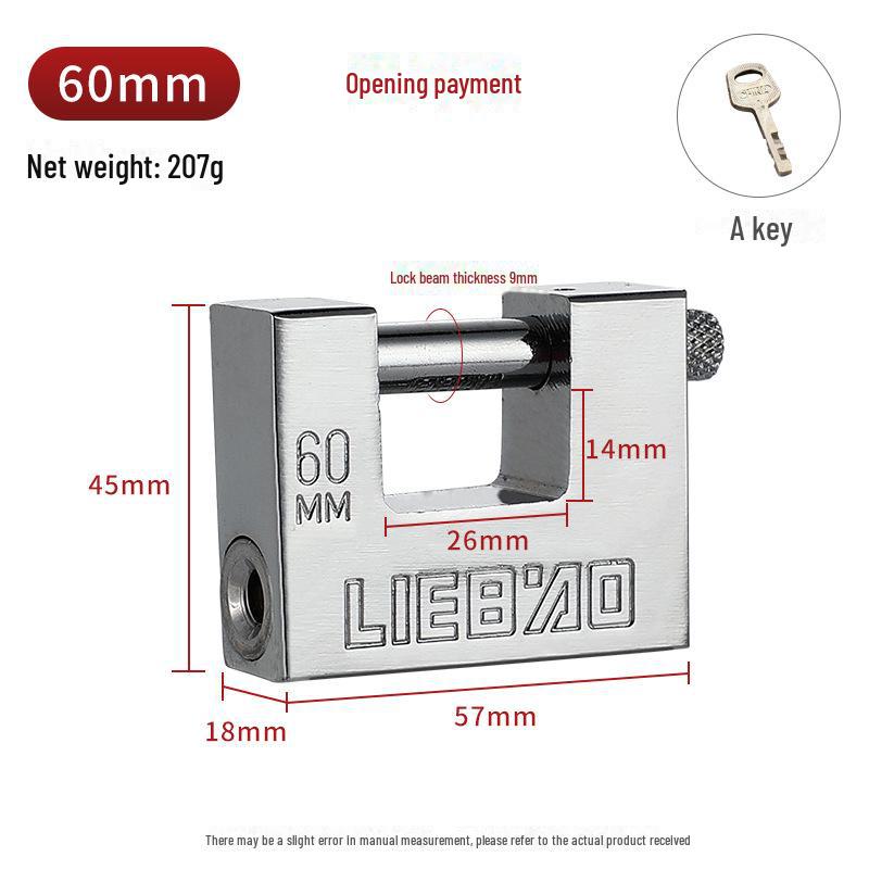 Противоугонная прямоугольная защита навесного замка с функциями защиты от взлома и сдвига для дверей и шкафов