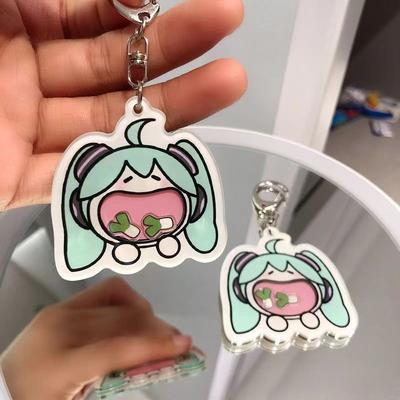 Новый стиль Hatsune Miku Мини Милый Акриловый Брелок Мультяшное Животное Брелок Шейк Игрушки Креативный Качающийся Кулон Подарок на День Рождения 5 см
