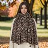 Leopard Cashmere Scarf New  Lady Tassel Shawl Winter Warm Blanket Women Neckerchief Pashmina Thick Scarves Full Cover Scarf