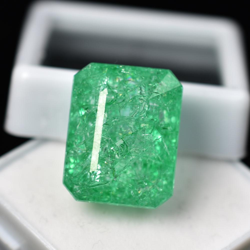 Green Emerald Emerald Cut Natural 23.05 Ct Loose Gemstone