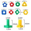 Educational Plastic Insert Blocks Montessori Nut Shape Toys Screw Building Blocks  Kids Gift