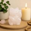 Rose Quartz Lucky Cat Figurine 50x35x25mm