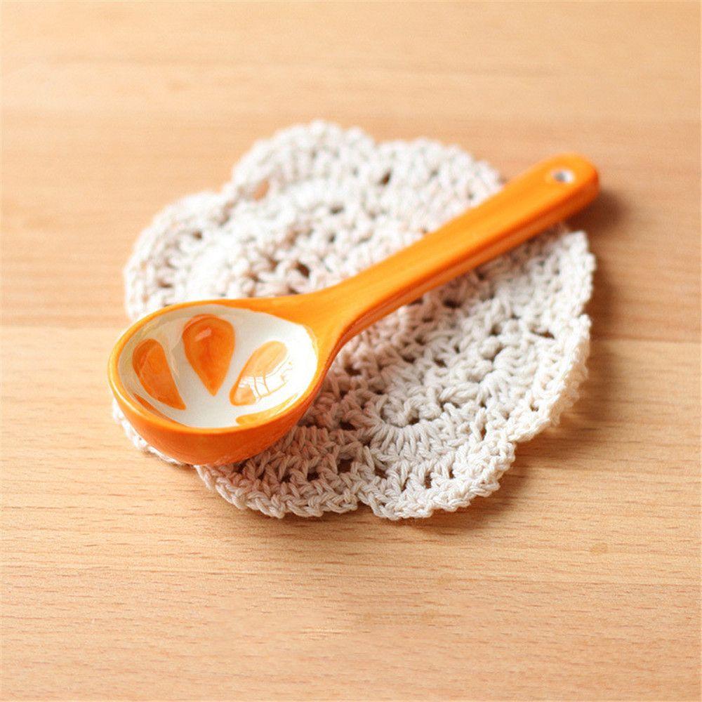 Cute Ceramic Coffee Spoons Spoon Cartoon Fruit Shape Teaspoons