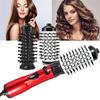 2 Replaceable Head 360 Rotating AirFlow Hot Air Brush Hair Straightener Curler Iron Volumizer Blowers Electric Hair Dryer Comb