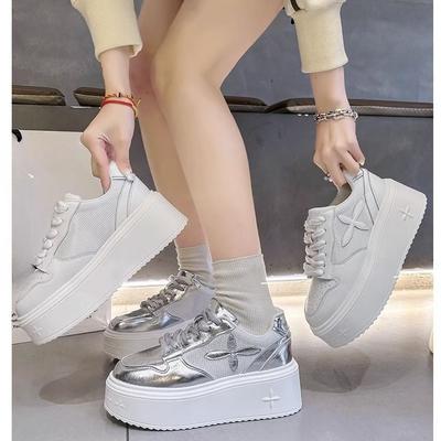 Туфли белые с толстой подошвой из сетки, женские, весна-лето, новые, дышащие и универсальные, повседневные туфли для сёрфинга с небольшой подошвой