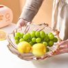European Style Large Crystal Glass Fruit and Snack Plate for Home Living Room Coffee Table