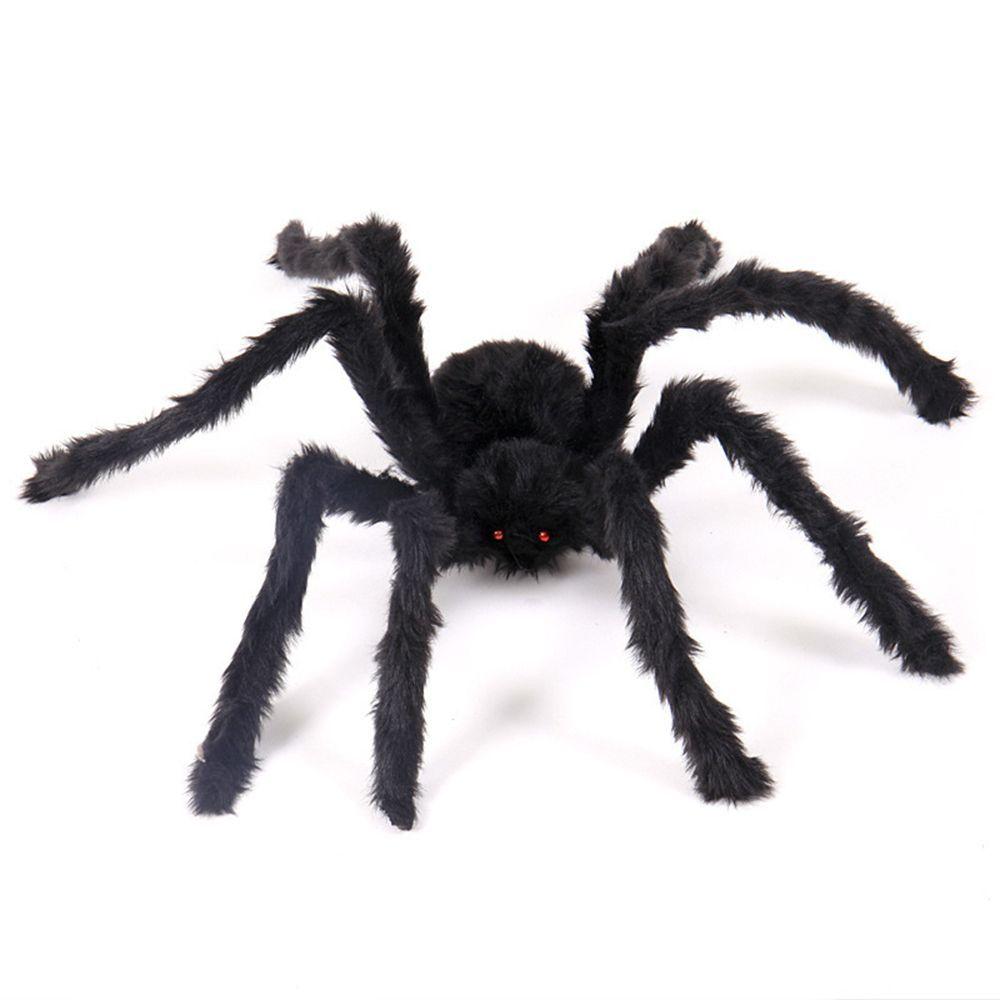 Party Supplies Prank Props Black Plush Spider Bar Ornament Halloween Decoration Haunted House