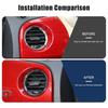 For Fiat 500 Abarth 2007-2015 Real Carbon Fiber Car Center Console Air Conditioning Adjustment Panel Trim Sticker Accessories