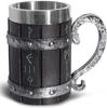 Винтажная дубовая бочка Viking, пивная кружка с вкладышем из нержавеющей стали, кофейная чашка, чайная кружка, большая вместительная кружка, подарок для паба-бара