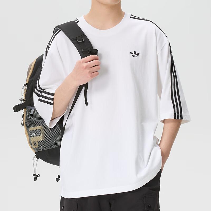 adidas Оригиналы 3S Спортивная дышащая хлопковая футболка с коротким рукавом и круглым вырезом для мужчин Топы KG6332