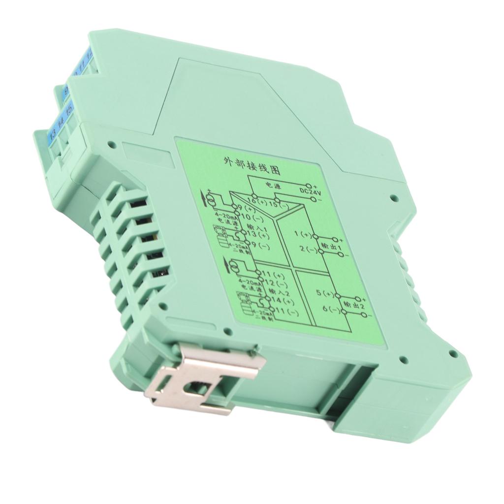 Изолятор сигнала тока 2 в 2 выхода передатчик сигнала DC 4‑20 мА DC 24 В для управления ПЛК
