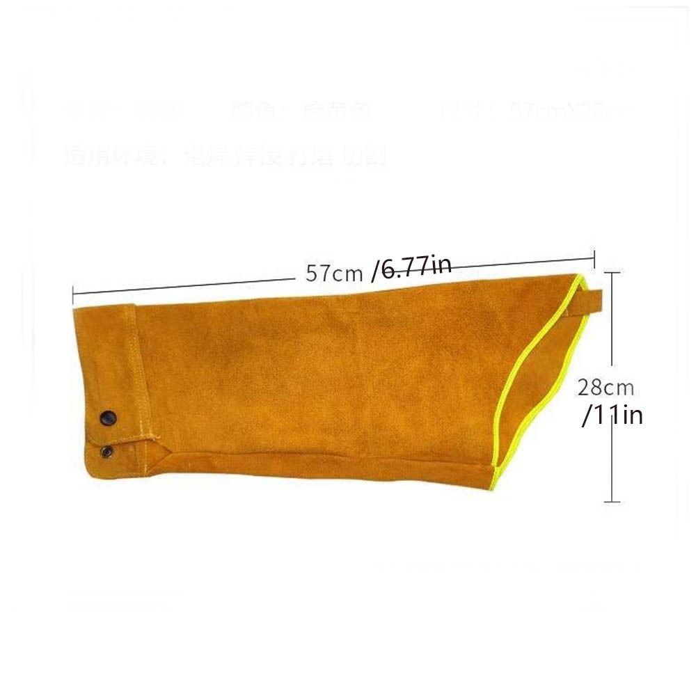 Non-stick Liner Leather Welding Work Sleeves Arm Protection Heat Flame Resistant Welding Arm Sleeve Wear-resistant Thickened